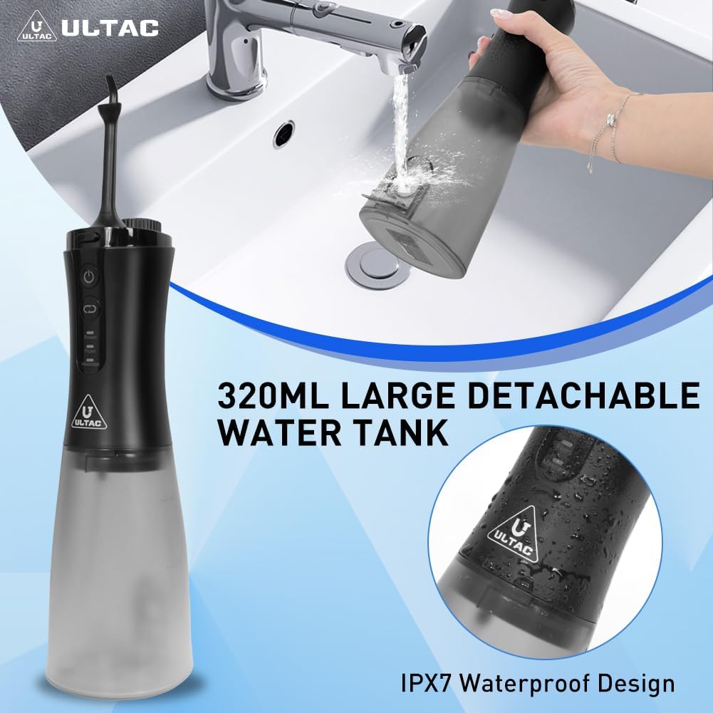 Cordless Water Flosser with Camera, 350ml