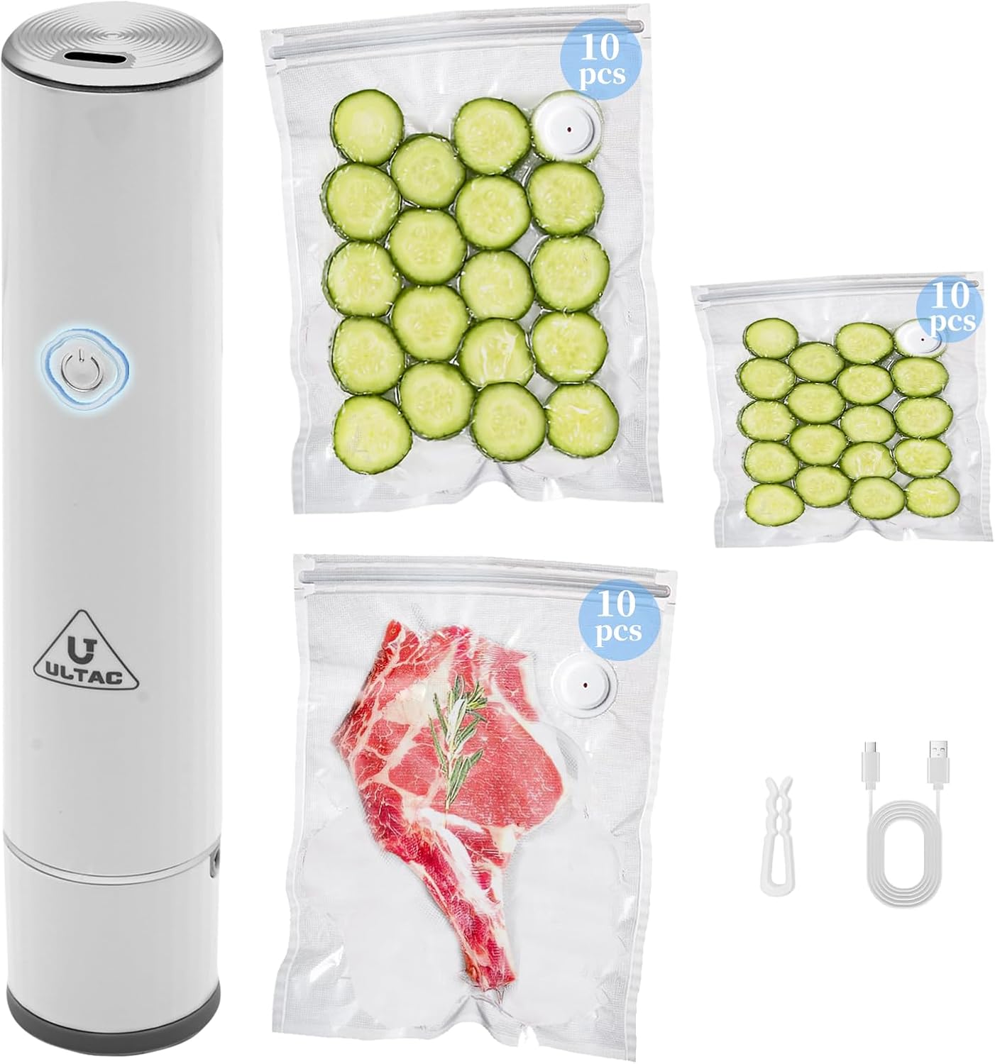 Handheld Vacuum Sealer for Food Storage(Chef"s Kit-30 Bags)