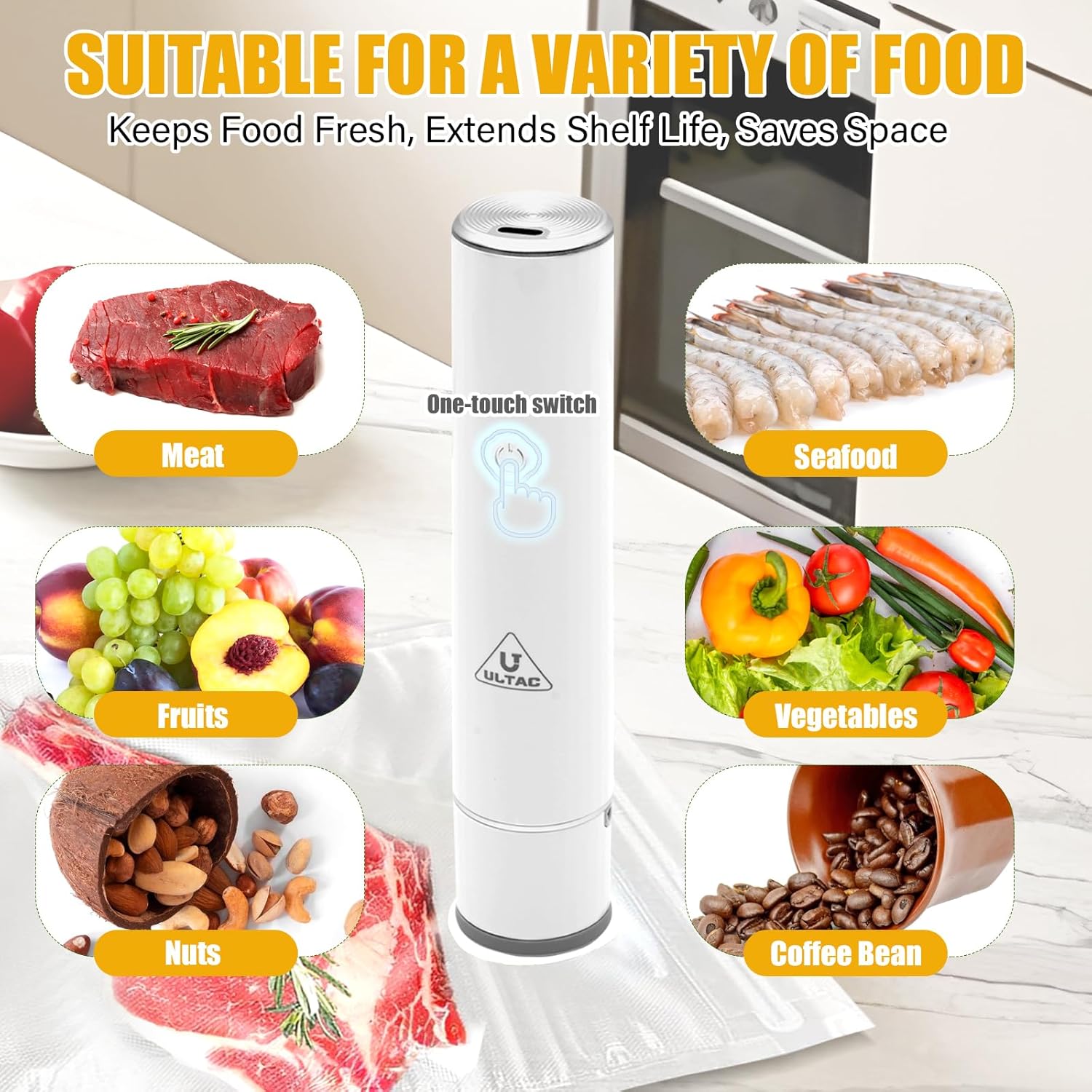 Handheld Vacuum Sealer for Food Storage(Chef"s Kit-10 Bags)