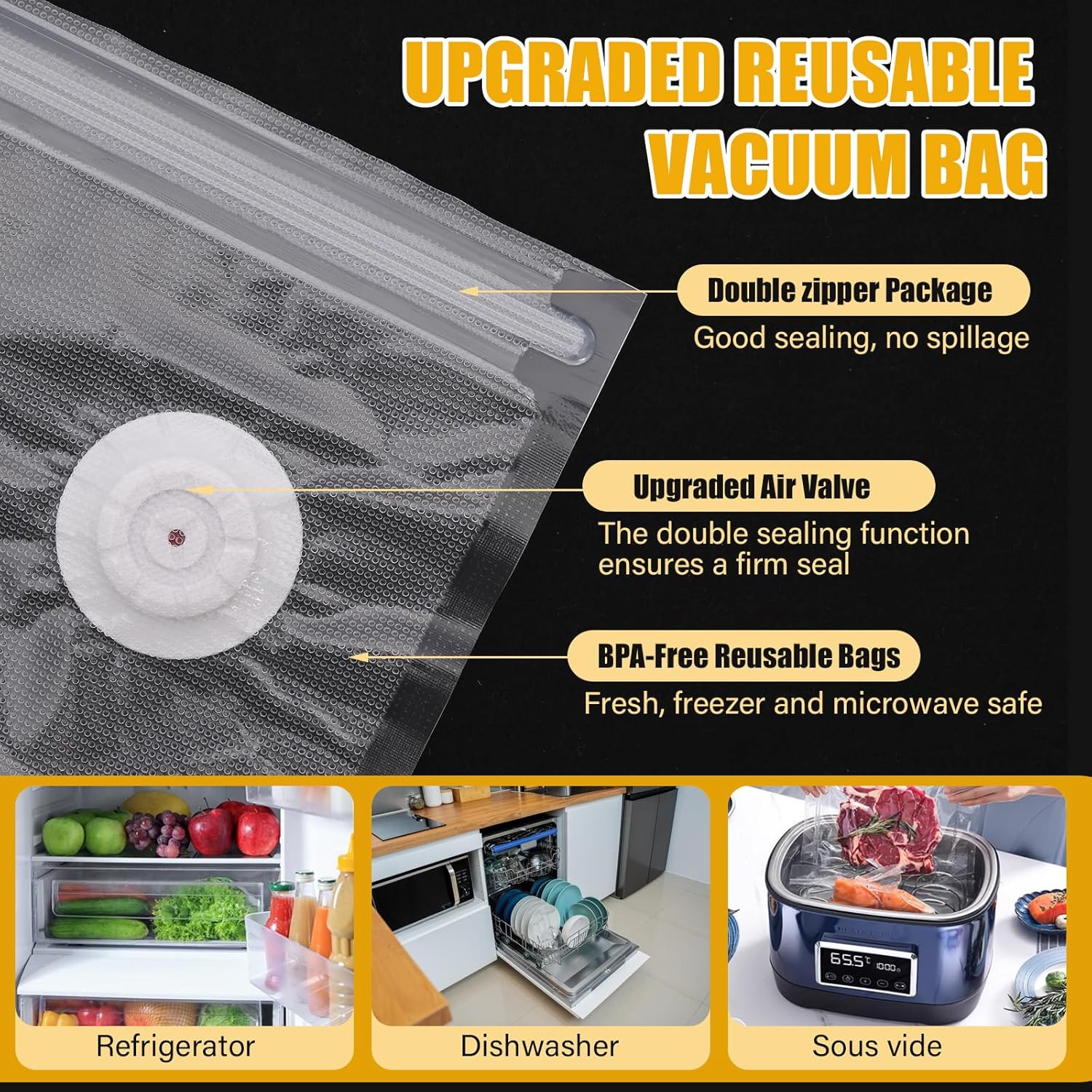 Handheld Vacuum Sealer for Food Storage(Chef"s Kit-10 Bags)